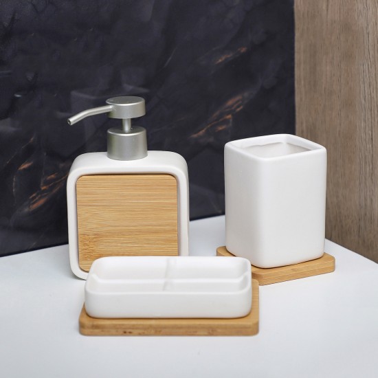 Ceramic Soap Dispenser Set 3 pieces 